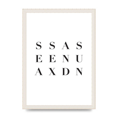 Sea Sex Sun" Wall Art - A3 framed