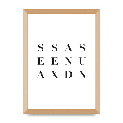 Sea Sex Sun" Wall Art - A3 framed