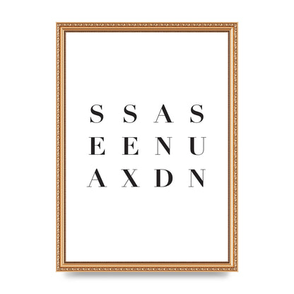 Sea Sex Sun" Wall Art - A3 framed