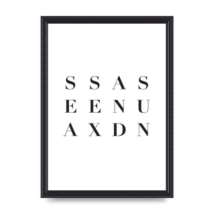 Sea Sex Sun" Wall Art - A3 framed
