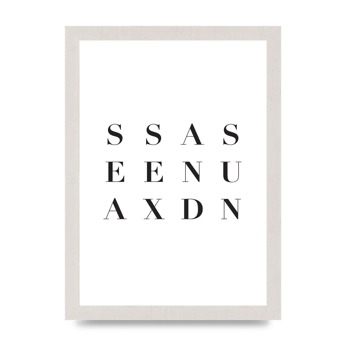 Sea Sex Sun" Wall Art - A4 framed