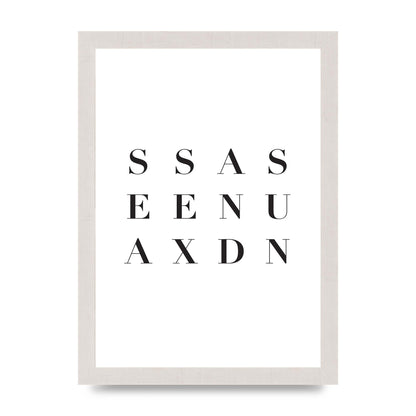 Sea Sex Sun" Wall Art - A4 framed
