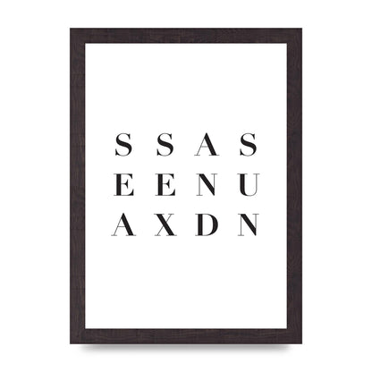 Sea Sex Sun" Wall Art - A4 framed