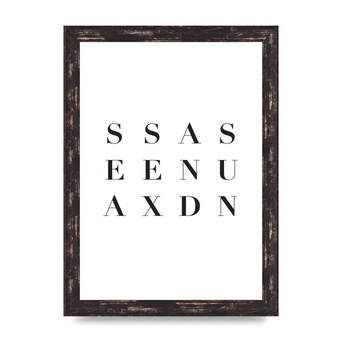 Sea Sex Sun" Wall Art - A4 framed