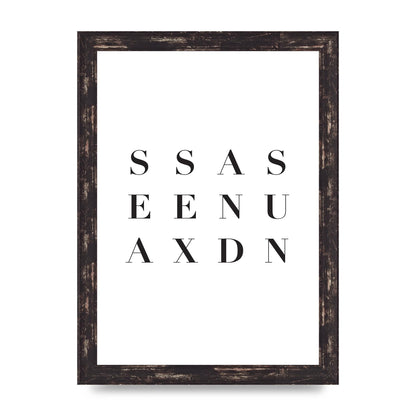 Sea Sex Sun" Wall Art - A4 framed