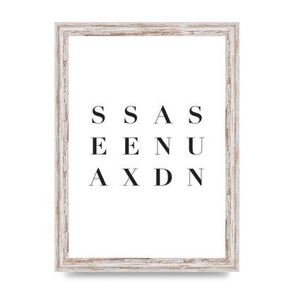 Sea Sex Sun" Wall Art - A4 framed