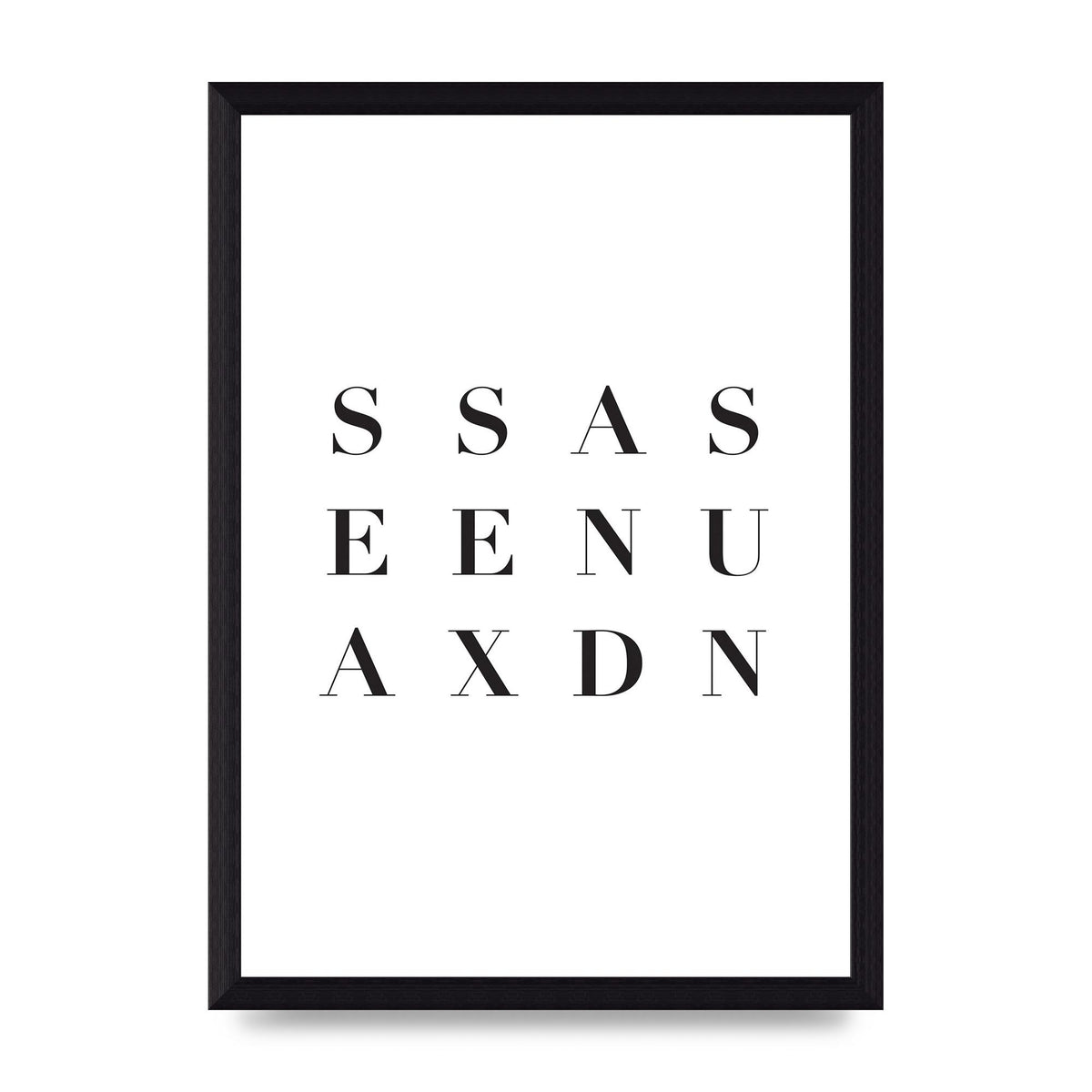 Sea Sex Sun" Wall Art - A4 framed