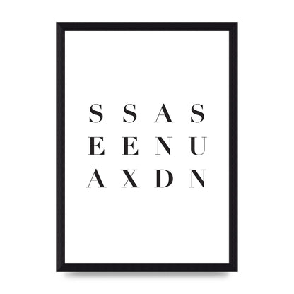 Sea Sex Sun" Wall Art - A4 framed