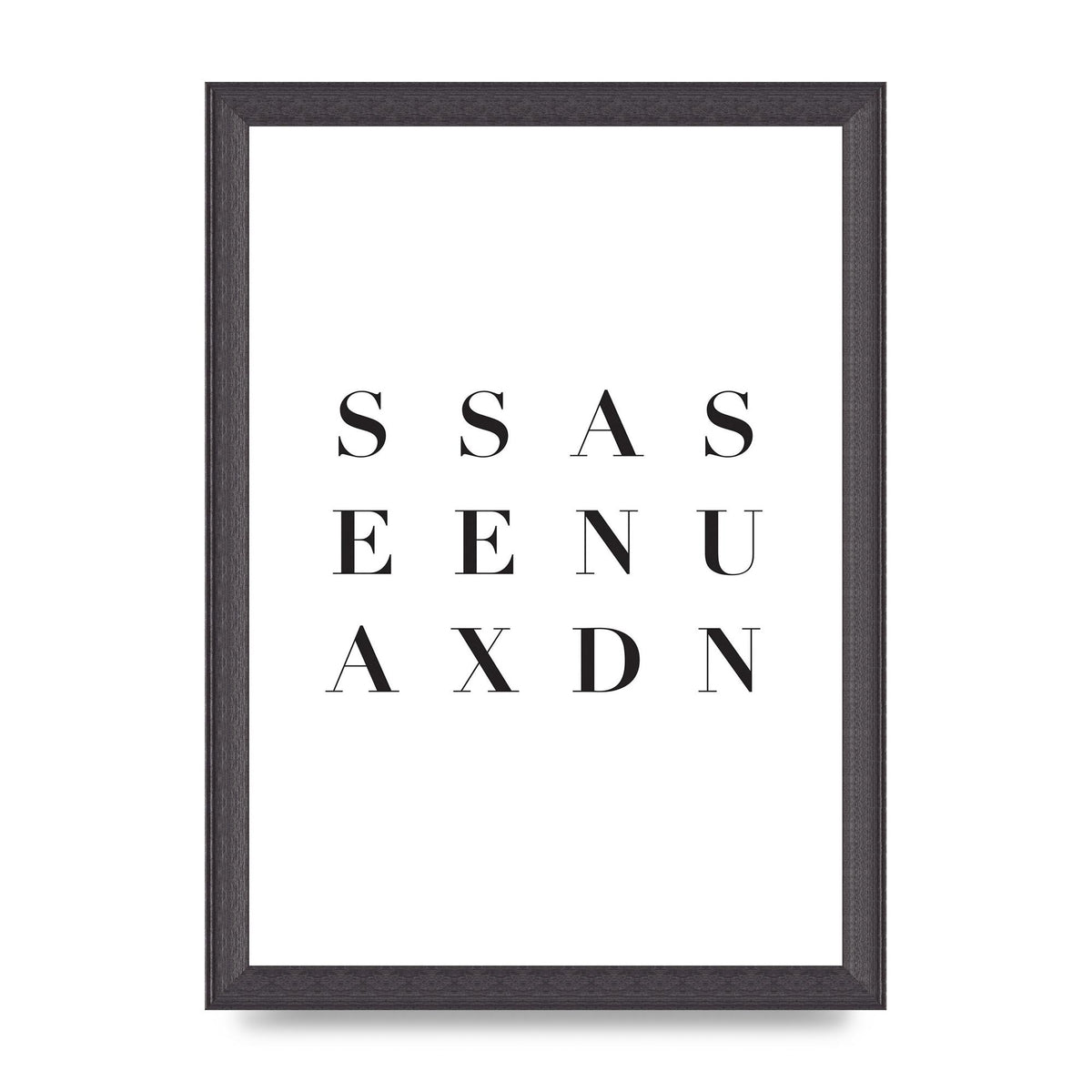 Sea Sex Sun" Wall Art - A4 framed