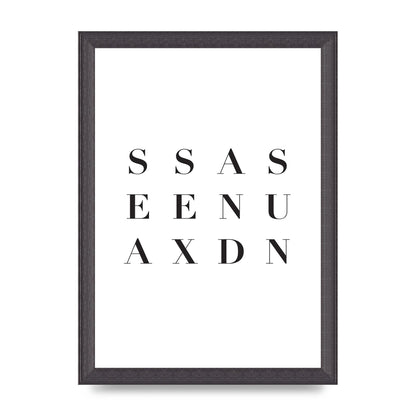 Sea Sex Sun" Wall Art - A4 framed