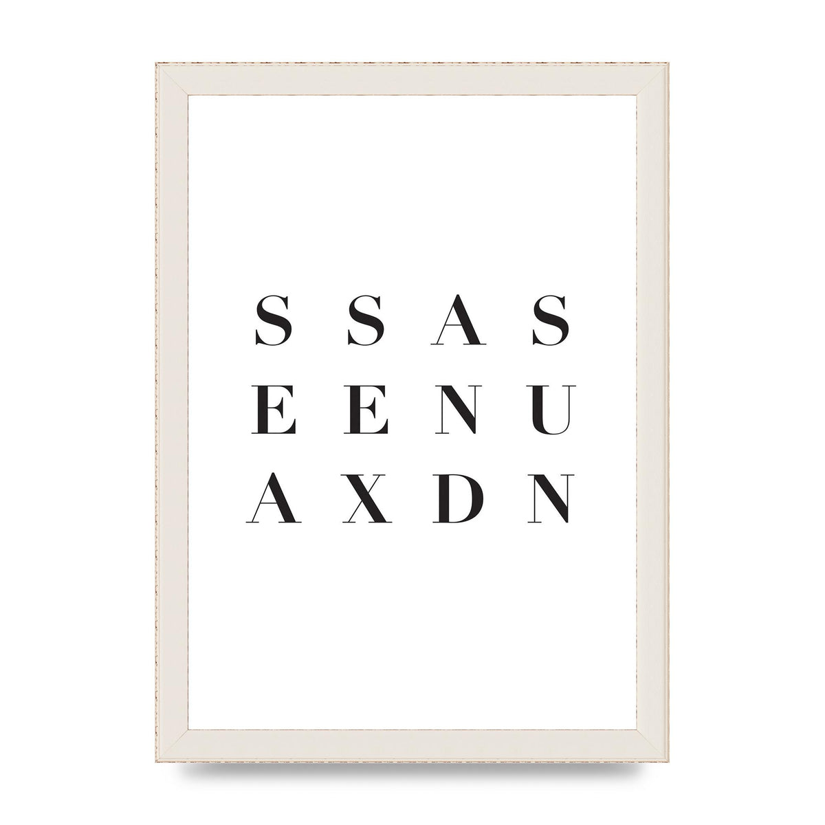 Sea Sex Sun" Wall Art - A4 framed