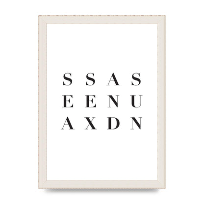 Sea Sex Sun" Wall Art - A4 framed
