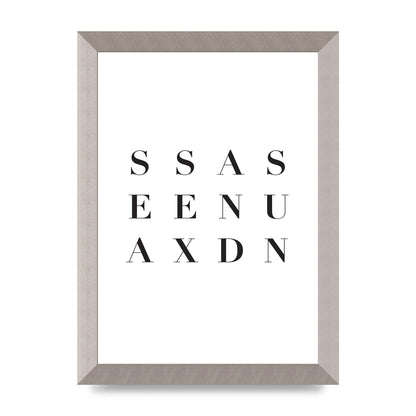 Sea Sex Sun" Wall Art - A4 framed