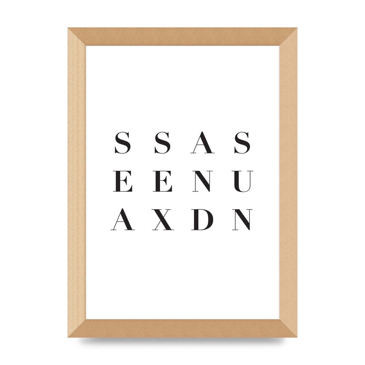 Sea Sex Sun" Wall Art - A4 framed