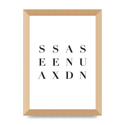 Sea Sex Sun" Wall Art - A4 framed