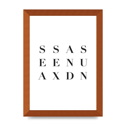 Sea Sex Sun" Wall Art - A4 framed