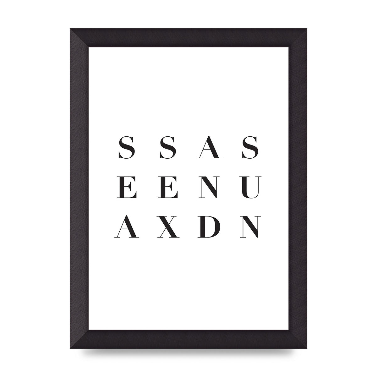 Sea Sex Sun" Wall Art - A4 framed