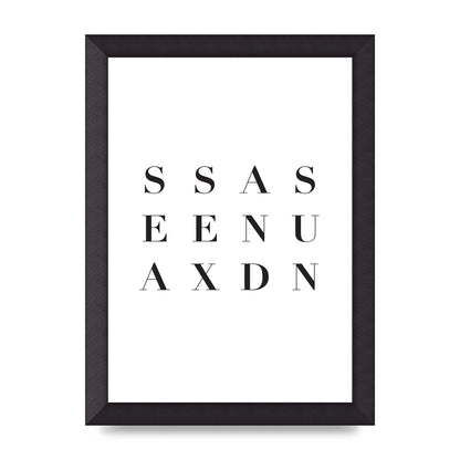 Sea Sex Sun" Wall Art - A4 framed