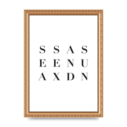 Sea Sex Sun" Wall Art - A4 framed