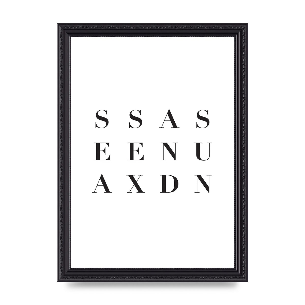 Sea Sex Sun" Wall Art - A4 framed