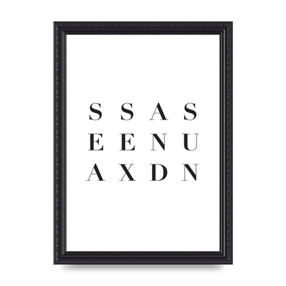 Sea Sex Sun" Wall Art - A4 framed