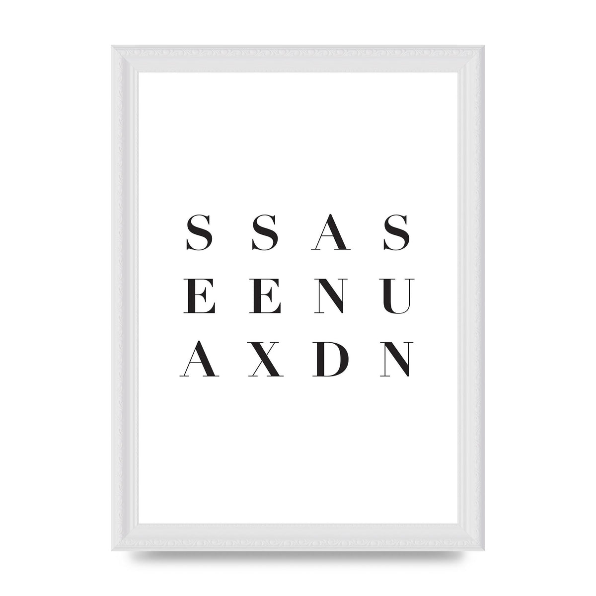 Sea Sex Sun" Wall Art - A4 framed