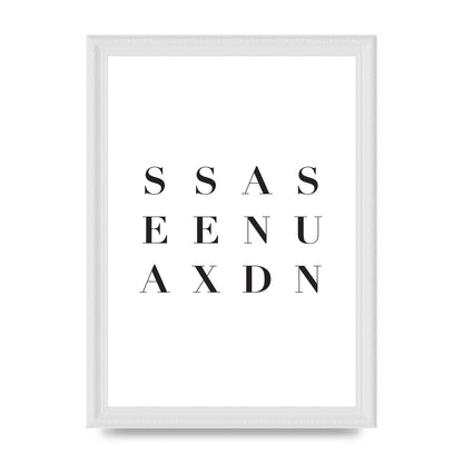 Sea Sex Sun" Wall Art - A4 framed