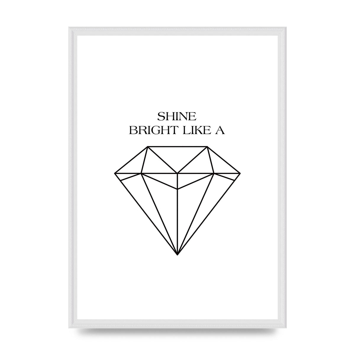 Shine Bright Like A Diamond" Art For The Home - A2 framed