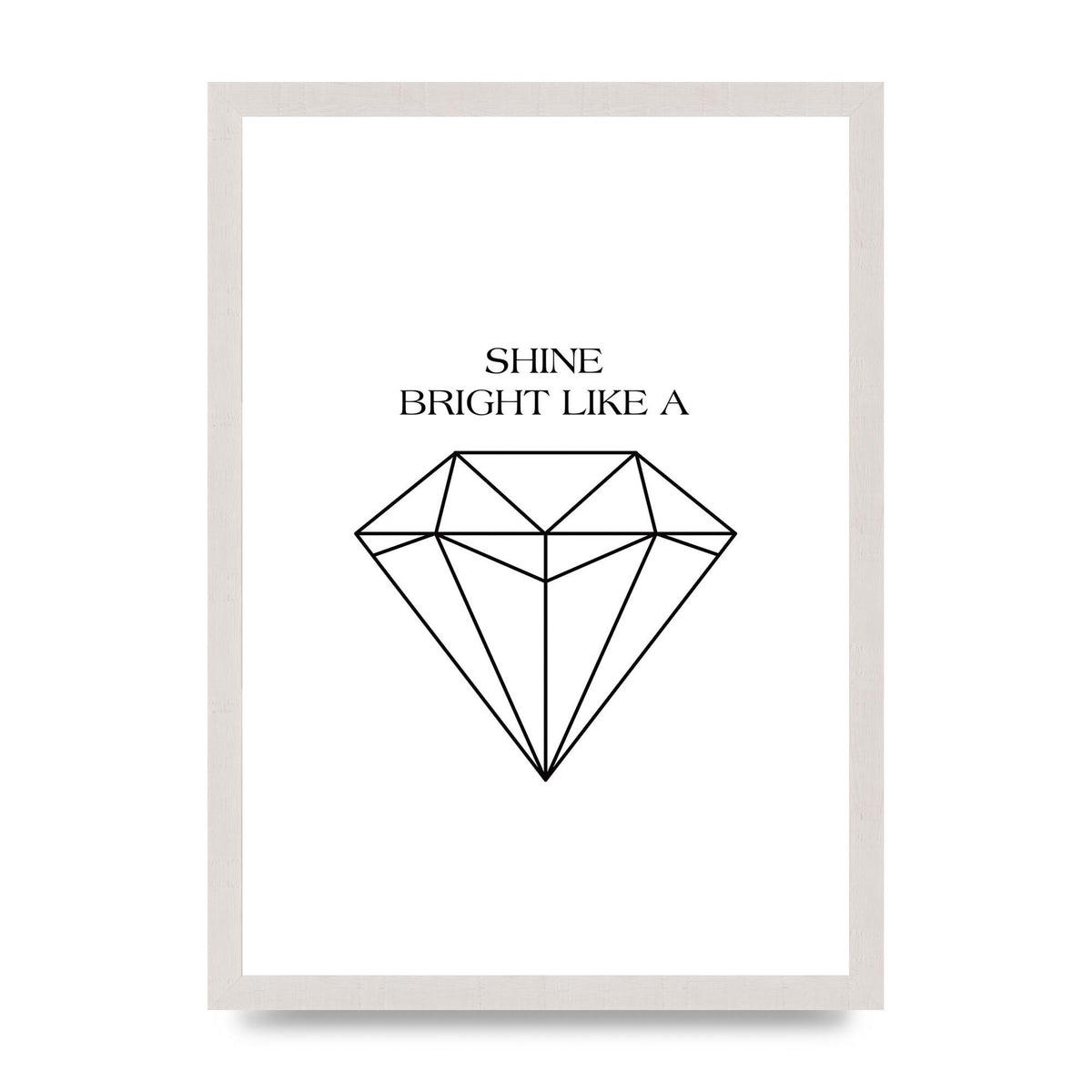Shine Bright Like A Diamond" Art For The Home - A3 framed