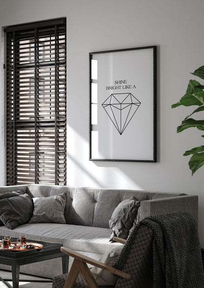 Shine Bright Like A Diamond" Art For The Home - living room 1