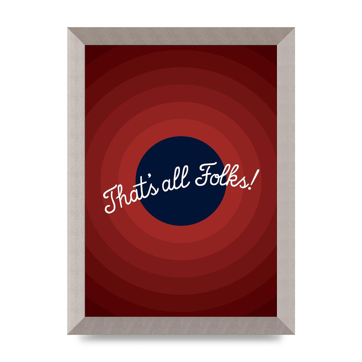Thats All Folks" Printed Poster - A4 framed