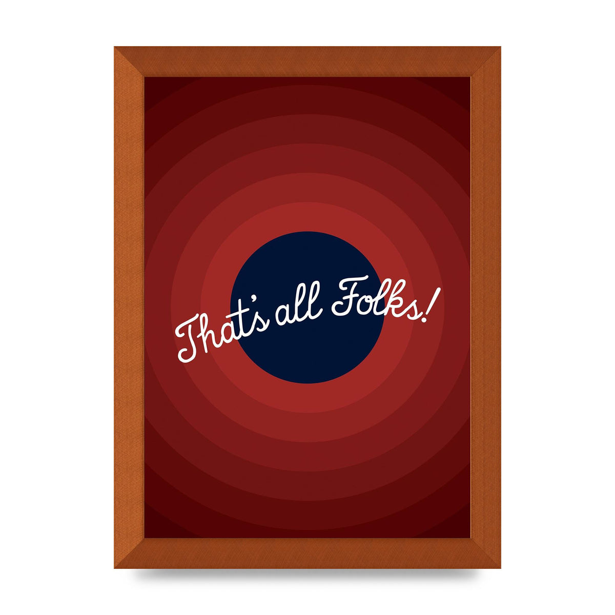 Thats All Folks" Printed Poster - A4 framed