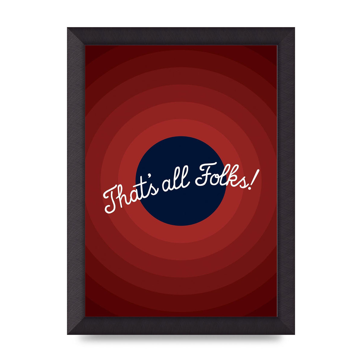 Thats All Folks" Printed Poster - A4 framed