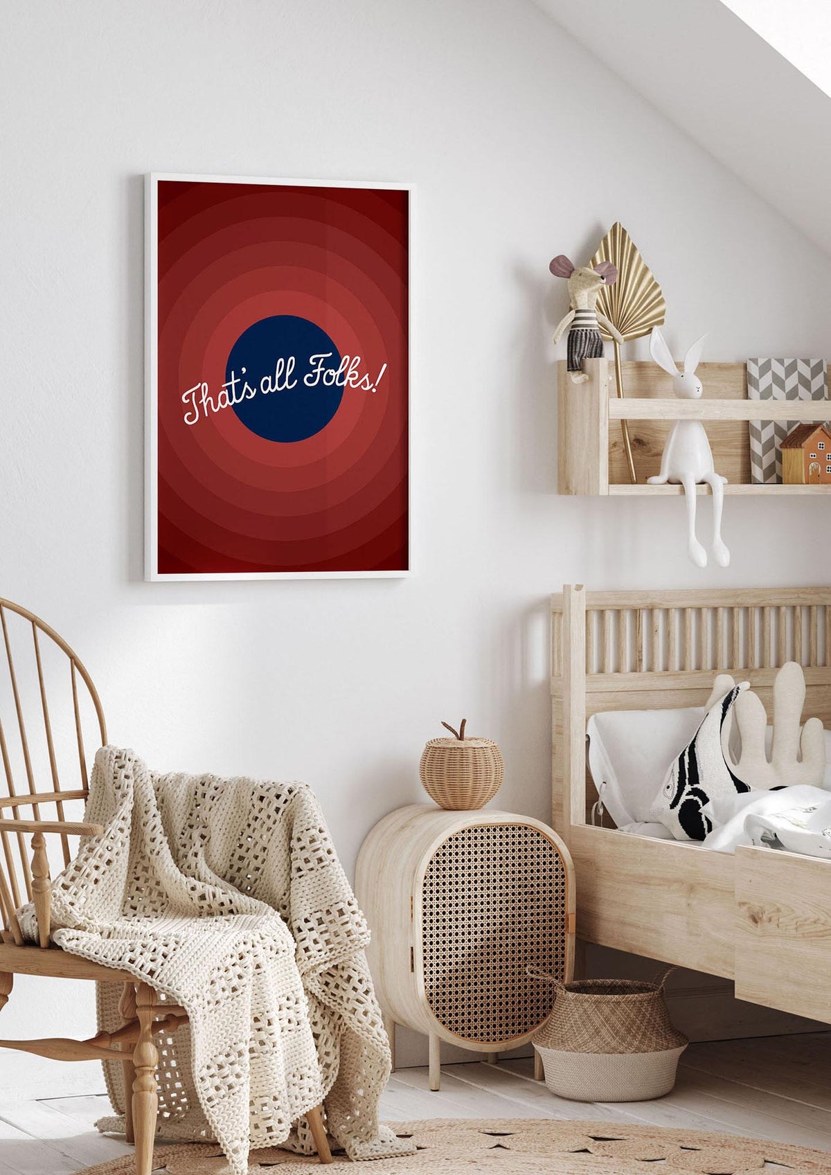 Thats All Folks" Printed Poster - nursery 1