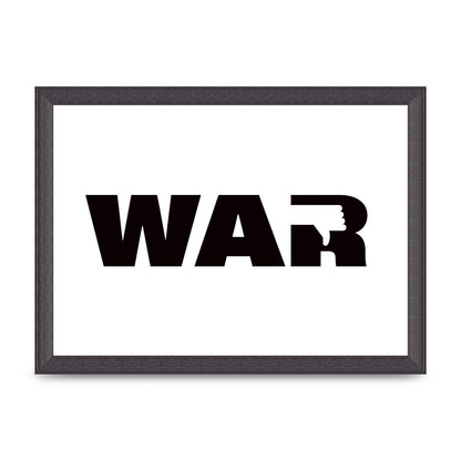 War" Art For The Home - A4 framed