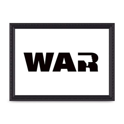 War" Art For The Home - A4 framed