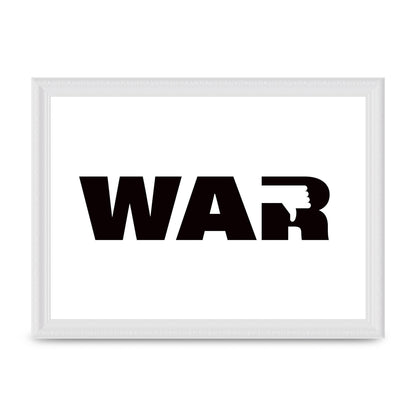 War" Art For The Home - A4 framed