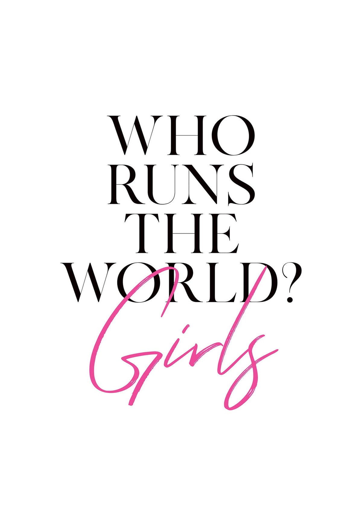 Who Runs The World" Printed Poster - detail