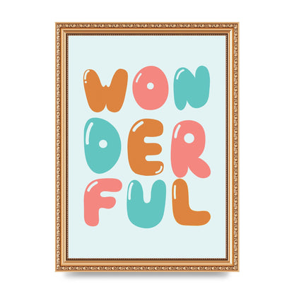 Wonderful" Art For The Home - A4 framed