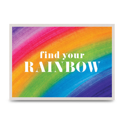 Find Your Rainbow" Art For The Home - A2 framed