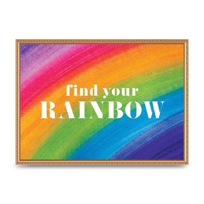 Find Your Rainbow" Art For The Home - A2 framed