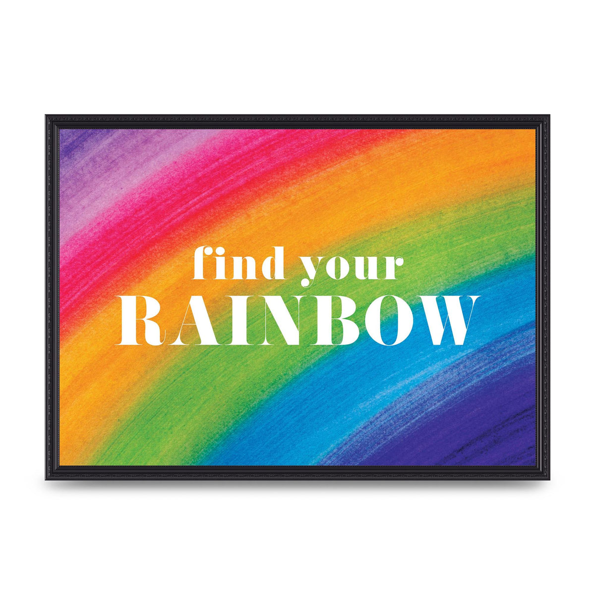 Find Your Rainbow" Art For The Home - A2 framed
