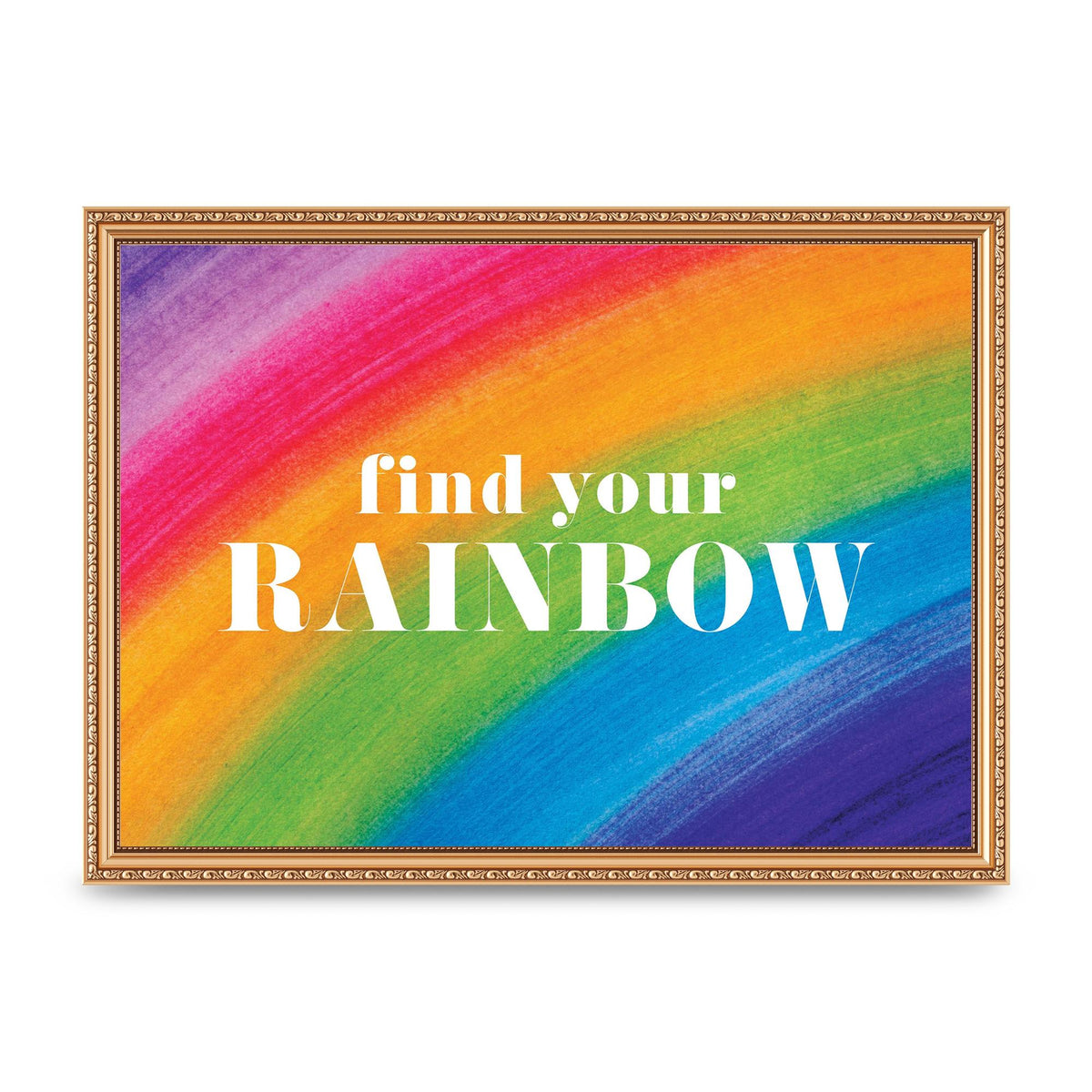 Find Your Rainbow" Art For The Home - A3 framed
