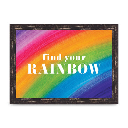 Find Your Rainbow" Art For The Home - A4 framed