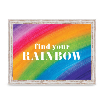 Find Your Rainbow" Art For The Home - A4 framed