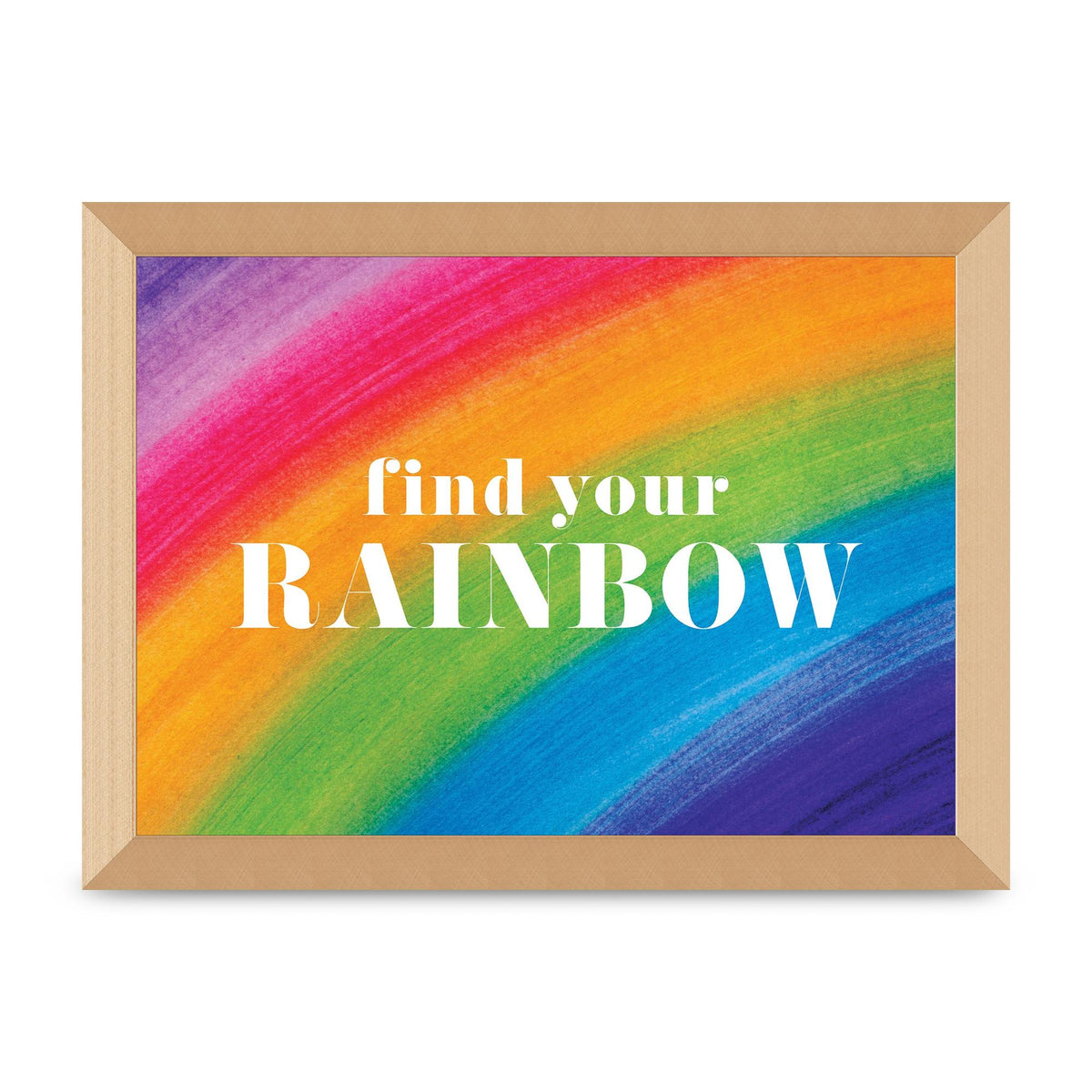 Find Your Rainbow" Art For The Home - A4 framed