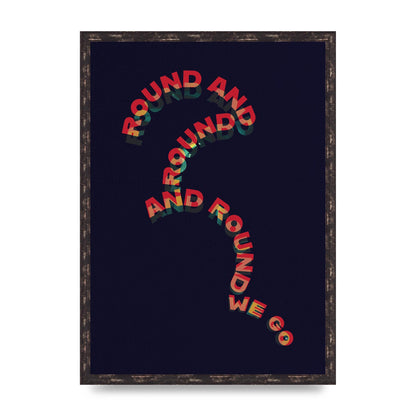 Round And Round" Printed Poster - A2 framed