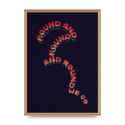 Round And Round" Printed Poster - A2 framed