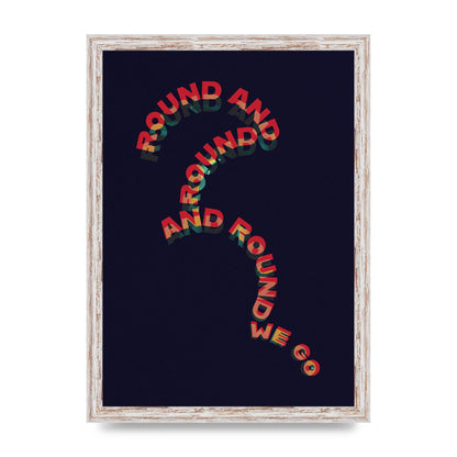 Round And Round" Printed Poster - A3 framed