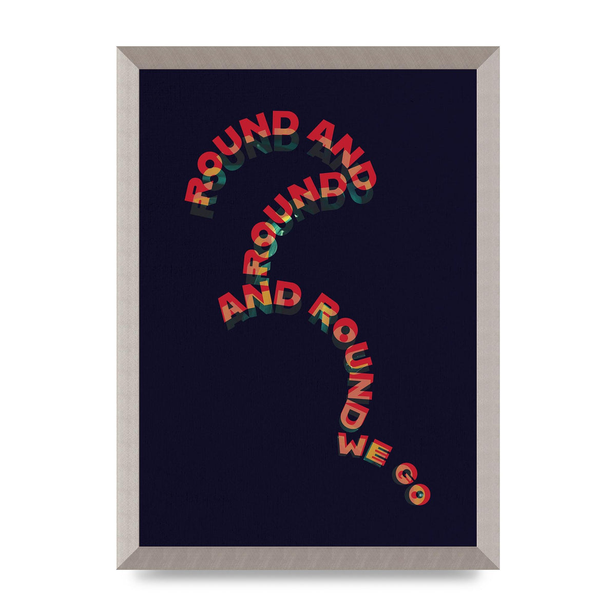 Round And Round" Printed Poster - A3 framed